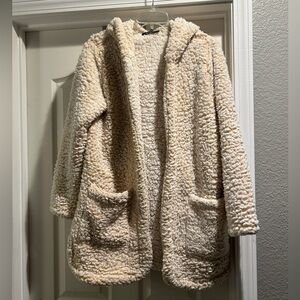 CREAM SHERPA JACKET SZ L